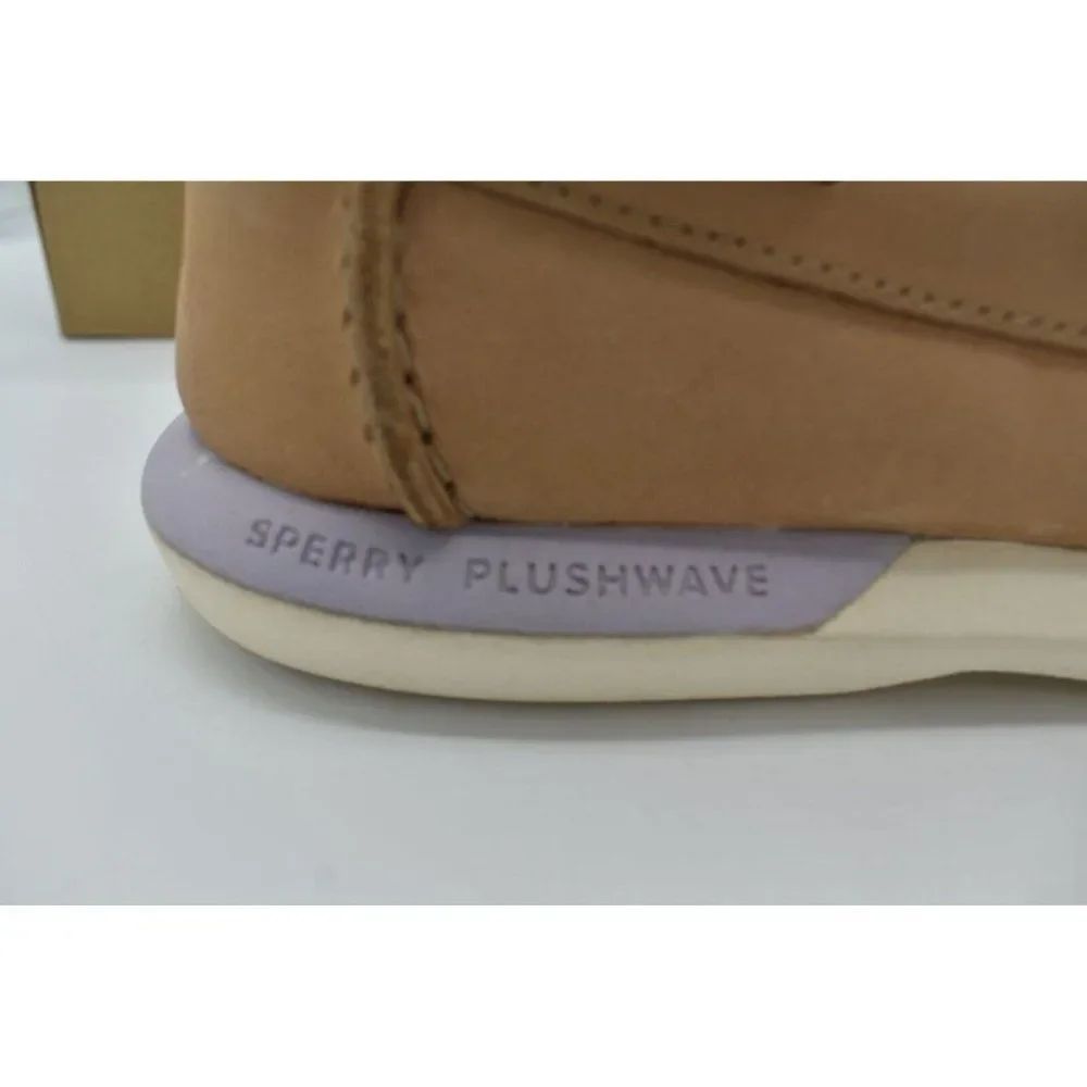 Sperry Womens Size 10 A/O Plushwave 2.0 Off-White Leather‎ Slip On Boat Shoes
